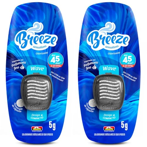 KIT 2 Cheirinhos Aromatizante Pro auto Breeze Sensations Wave 5G