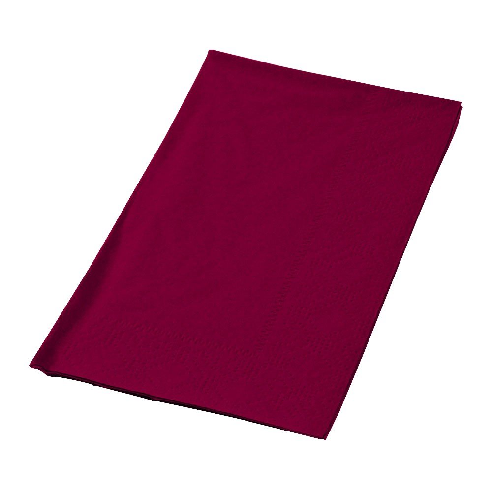 Hoffmaster 180524 Serviettes de table, Regal en relief, 2 plis, 1/8 plis, 43,2 cm de long x 38,1 cm de large, Bordeaux (8 paquets de 125)