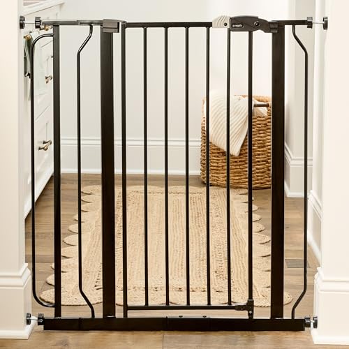 Image of Regalo Safety 36" Extra Tall Baby Gate for Doorways & Bottom of Stairs, Pressure Mounted Walk Through Gate for Babies, Toddlers & Pets, Tested & Safe for 30 Years, American Designed, American Owned