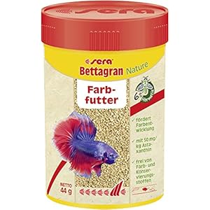 sera Bettagran kleurvoering een langzaam zinkend zacht granulaat met prebiotica, lagere waterbelasting en minder algen…