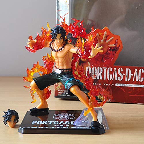 Image of Trunkin | One Piece Portgas D Ace Battle Version Fire Fist Action Figure | PVC Multicolour Weeb Manga Collectible Model Toy | 11.5 Cms