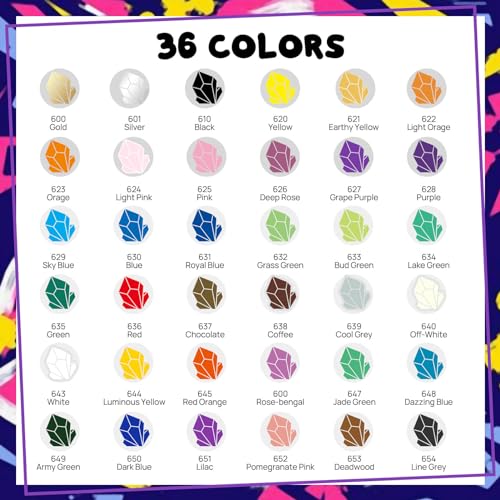 36-Colors-Dual-Tip-Acrylic-Paint-MarkersFine-Tip-and-Brush-Tip-Permanent-Acrylic-Paint-Pens-For-Rock-Painting-Canvas-Wood-Glass-Ceramic-Fabric-Plastic-Egg-ScrapbookArt-Painting-Supplies-Kit