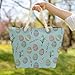 MEIKKO Tote Bag Hemp Rope Shoulder Bag Easter Eggs Flowers Willow for Women Large Casual Handbag Work Dating