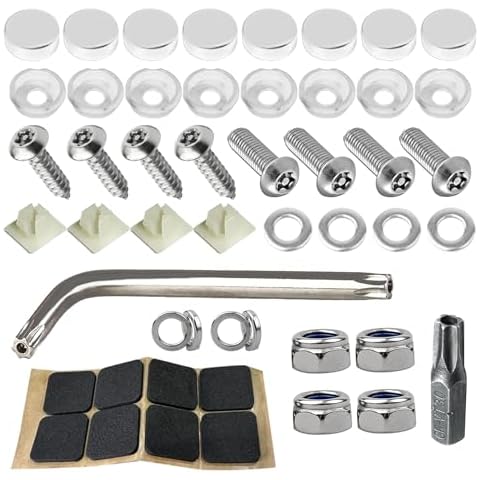 WINUERK Anti Theft License Plate Screws Cover