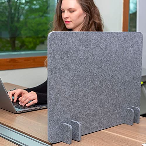 Stand Up Desk Store Refocus Raw Noise And Distraction Reducing Freestanding Acoustic Desk Divider Mounted Privacy Panel (Castle Gray, 20.9" X 16") #TOP3