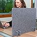 Stand Up Desk Store ReFocus Raw Noise and Distraction Reducing Freestanding Acoustic Desk Divider Mounted Privacy Panel (Castle Gray, 20.9