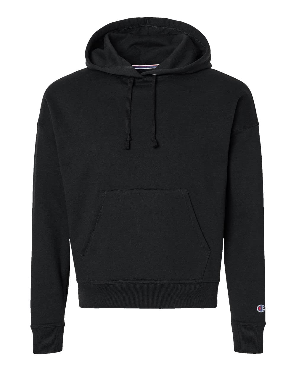 Womens Powerblend Hooded Sweatshirt, S, Black