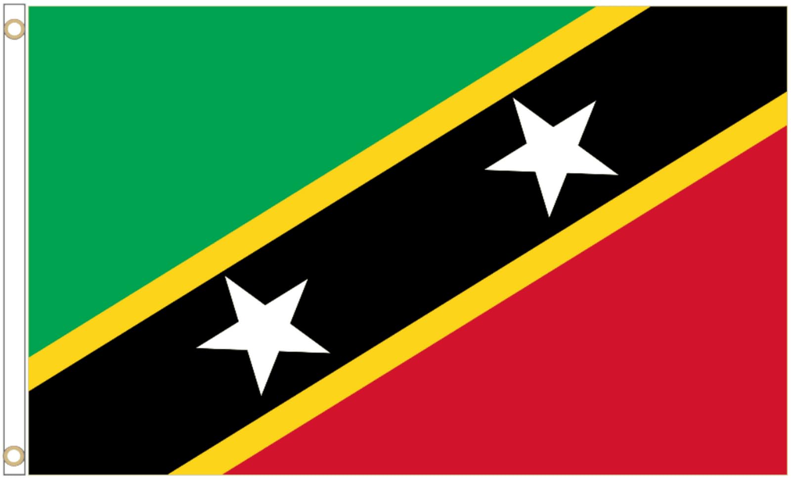 Zac's Alter Ego 5 x 3 Feet Large Saint Kitts and Nevis Flag - Great for Carnivals & Festivals