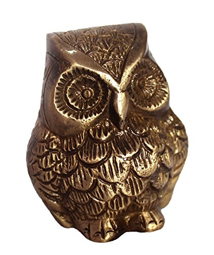 Estatua de Búho de Latón para Decoración de Mesa miniatura 2