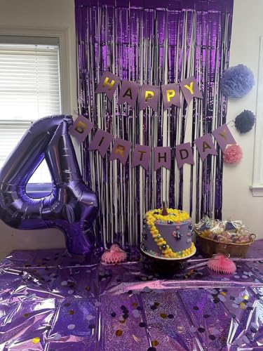 Image of Number Balloons Purple 24 Balloon 40 inch for 24 42 Birthday Decoration | Saturated Color, Large 40 in, With Straw & Hanging Hole, For Back-to-School Season, Wedding, Christmas, New Year, Anniversary