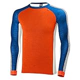 Helly Hansen Men's HH Warm Ice Long Sleeve Base Layer Crew, Magma/Classic Blue, XX-Large