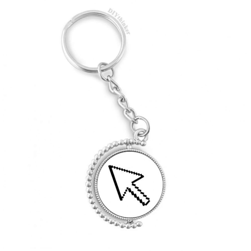 Souris flèche Pixel key ring chain idée cadeau originale multicolore