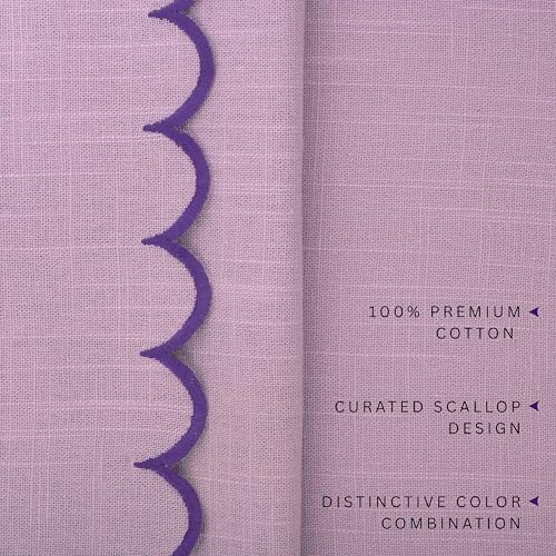 Servilletas de tela FINGERCRAFT scallop pack 6 20x20 pulg miniatura 5