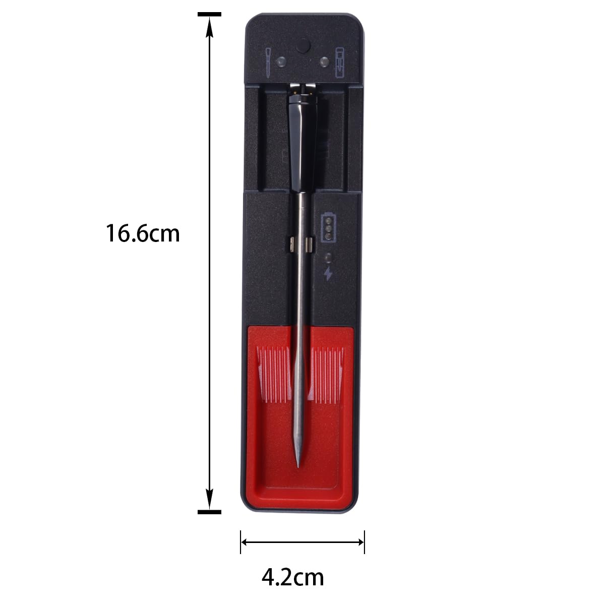 Ticha Termómetro de carne, inalámbrico, alcance de 109,7 m, Bluetooth, termómetro de parrilla, respuesta de 1 segundo, impermeable IP67, para freír, parrilla, asador