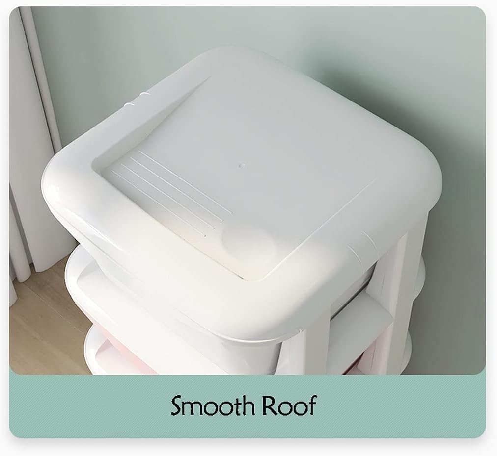 Storage Bins Thickened Drawer Cabinet Children's Wardrobe Plastic Lockers Multi-Layer Bedroom/Living Room(4 Layers)