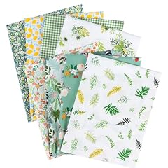 8 Pezzi Tessuto Cotone Stoffa Patchwork Stoffe per Cucito Creativo Materiali Tessuto Cotone per Patchwork, Foderare Cuscini, Vestiti e Cucito (40 x 50 cm,onalità colore verde)