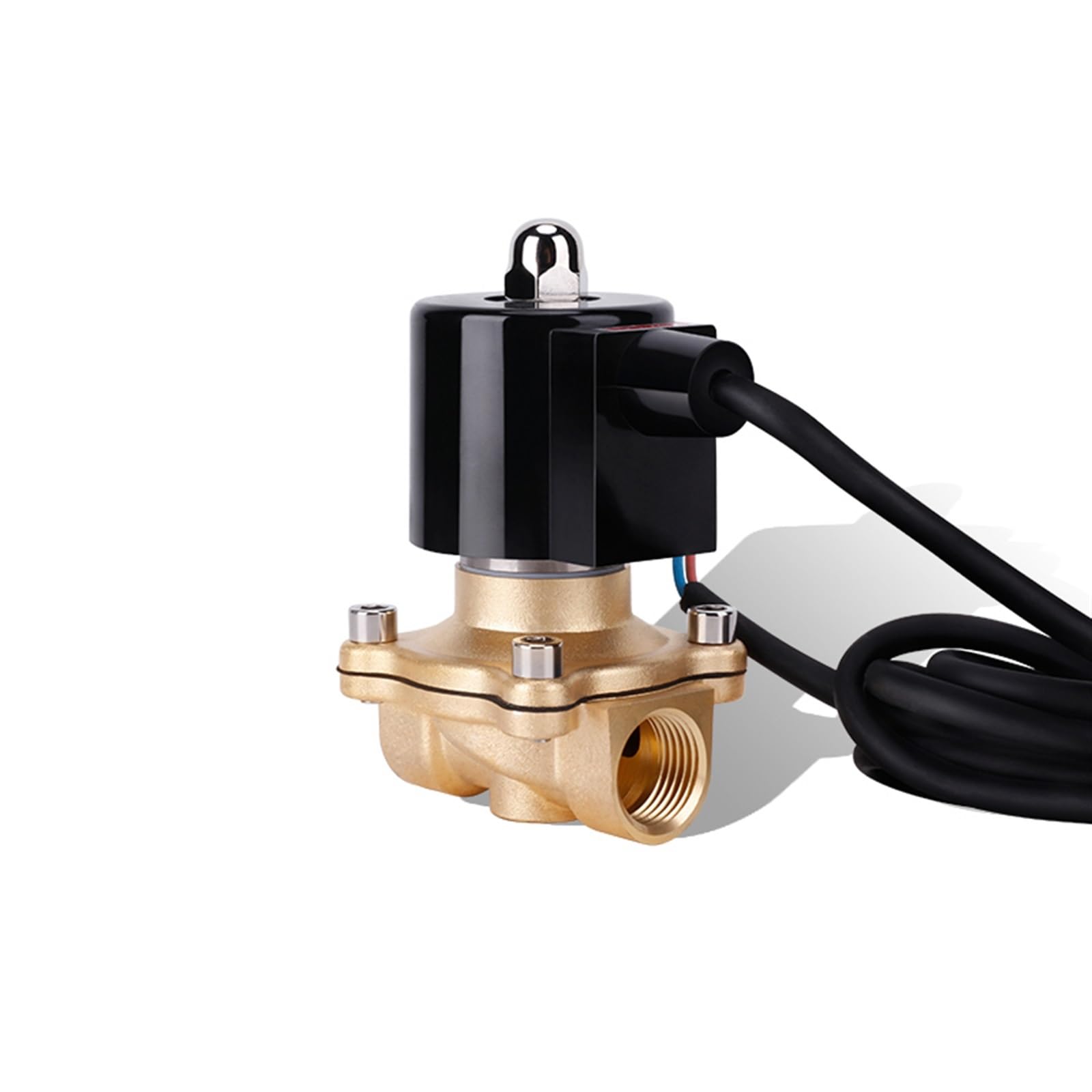 Ieumjnat Npt-240Vac-Viton-Seal 1/2" Normally Closed Brass Fountain Solenoid Valve 110V 24V 12V 24V For Underwater(Npt-240Vac-Viton-Seal)
