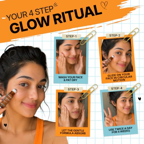 Image of Magic Glow Face Serum Roll-On | Glowing Skin & Tan Removal | Brightening, Hydrating & Dark Spot Reduction | With Niacinamide, Hyaluronic Acid & Natural Extracts | For Women & Men | (2)