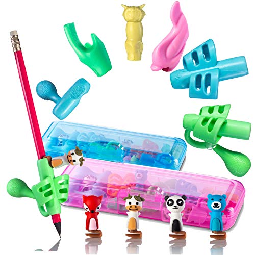 Pencil Grips for Kids Handwriting. Training Pencil Grip for Writing. Posture Correction Tool. Writing Aid Grip. Pencil grippers for lefties or righties. Pen Holder (30 pcs)
