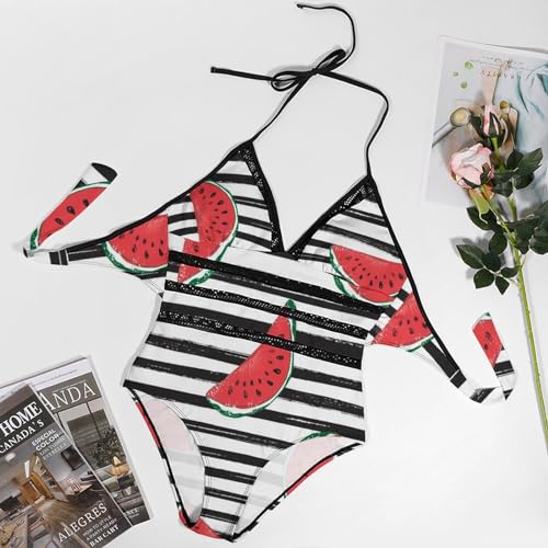 Costume de natation pastèque une pièce pour masquer les complexes