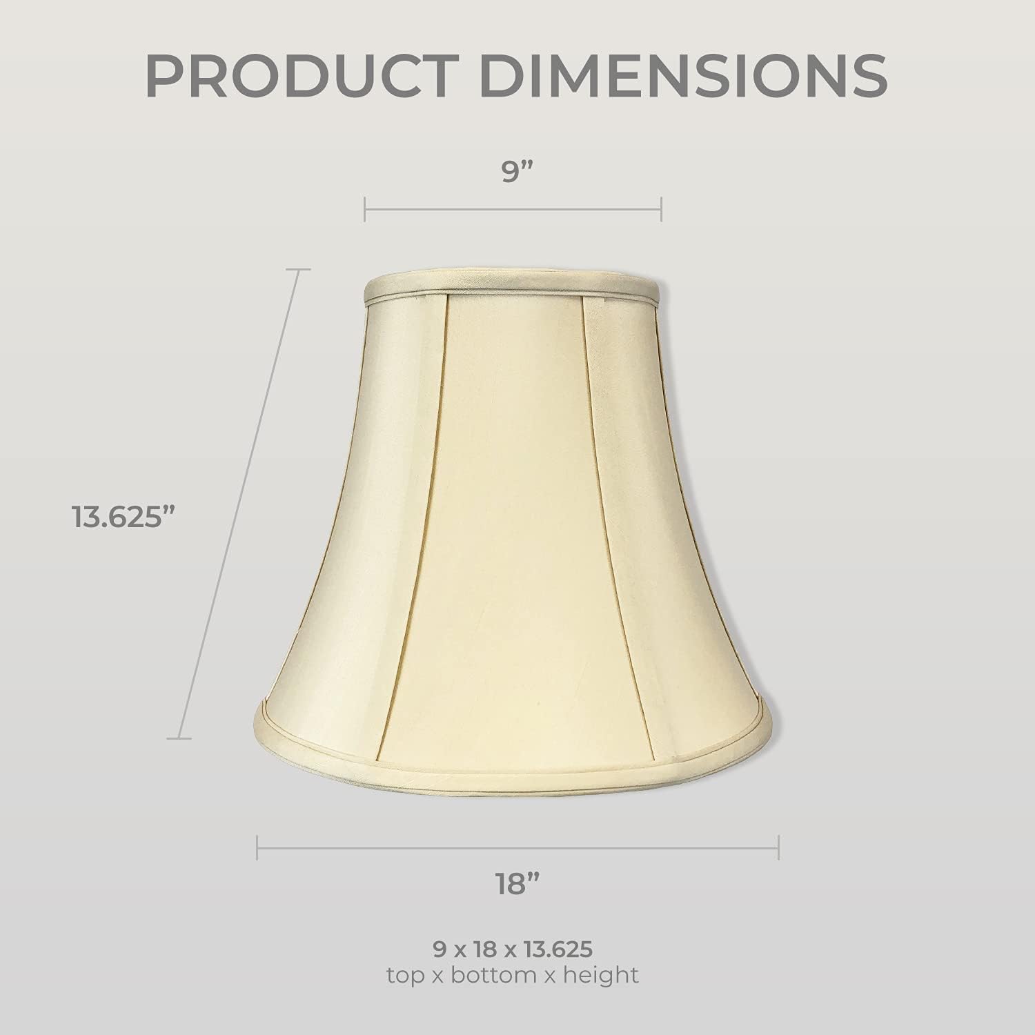 Best Deal 🛒 Royal Designs, Inc. True Bell Lamp Shade - Beige - 9 x 18 x 13.625