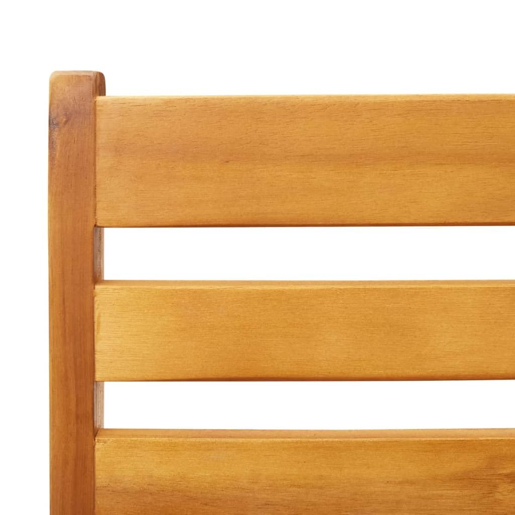 vidaXL Lot de 2 Fauteuil de Jardin, Chaises avec Accoudoirs, Sièges avec Dossier, Meubles de Patio Terrasse Extérieur, Bois Massif d'Acacia