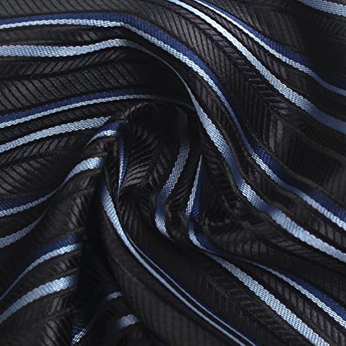Image of Striped Plaid Polka Dot Mens Tie Formal Necktie Pocket Squares Ties Clips Cufflinks Classic for Men Set