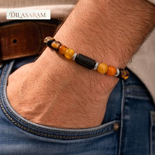 Image of Leo (सिंह राशि) Rashi Ratna Bracelet (3.5 Inches) Expendable Elastic for Unisex | Zodiac Gemstone Bracelet | Astrology Wristlet | Spiritual Jewelry for Men & Women | Confidence, Leadership & Power