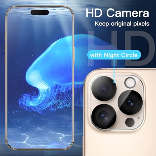 Image of JETech Privacy Screen Protector for iPhone 16 Pro Max 6.9-Inch with Camera Lens Protector, Anti-Spy Tempered Glass Film, Easy Installation Tool, 2-Pack Each