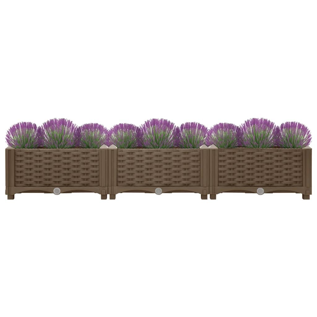 Fioriera Rialzata 120x40x23 cm in Polipropilene,Cassetta da Giardino Alta in Polipropilene Perfetta per il Tuo Balcone, Cortile o Orto Domestico Vasi e accessori per piante