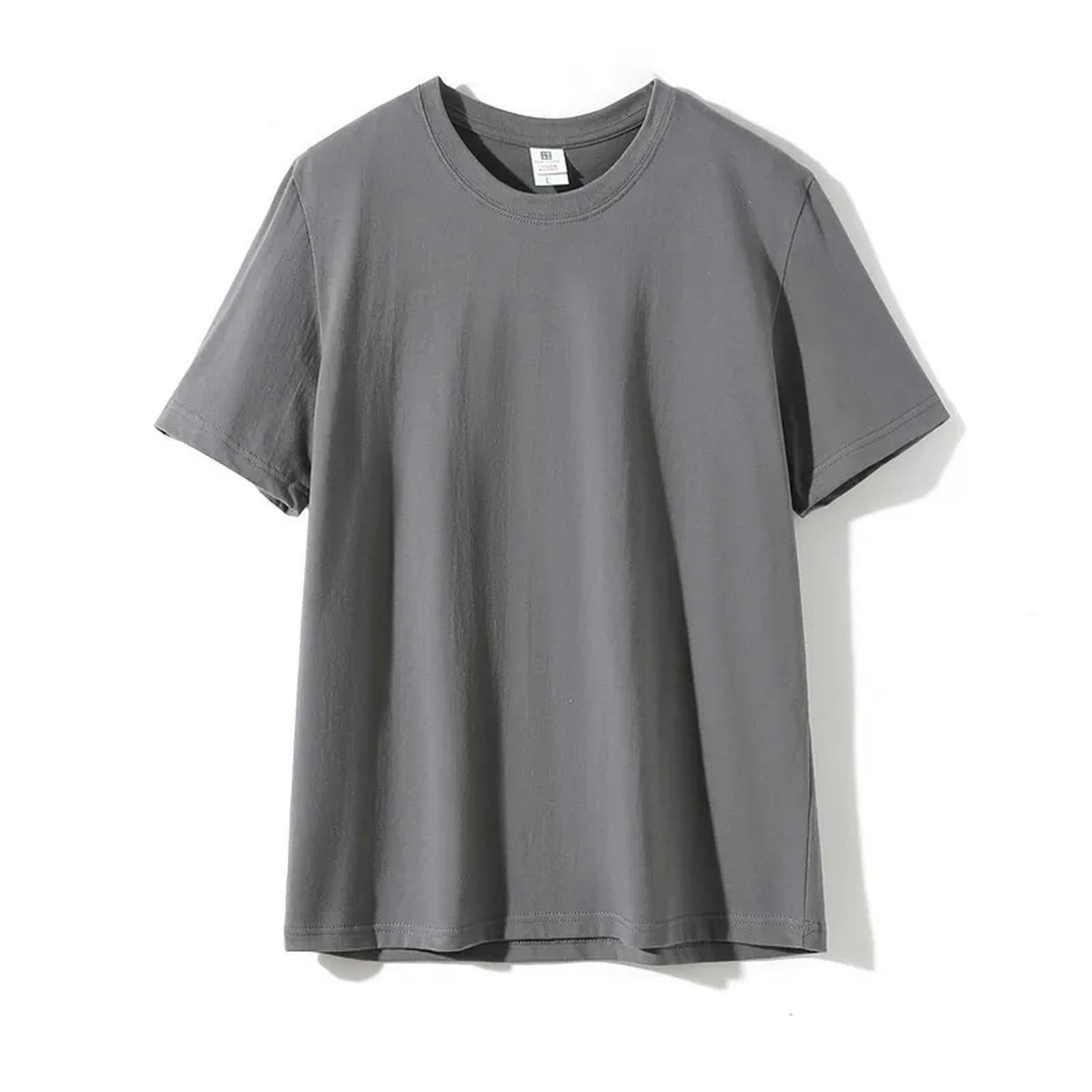 TEidea Męskie T-shirty Męska Koszulka Bawełniana Okrągły Dekolt Krótki Rękaw Wygodne Dół, E, S