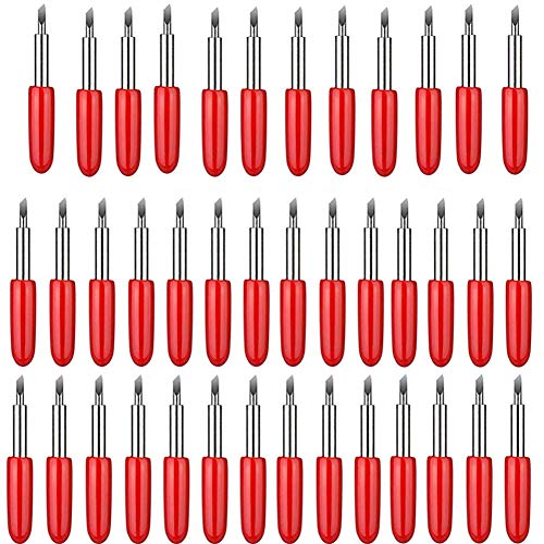 Elefama 40PCS Blades for Cricut Explore Air 2 / Air 3 / Make3 / Maker/Explore 3 Premium Fine Point Blade Replacement for Cricut Glitter Vinyl Cutter Cutting 45 Degree Blades Knife for Cricut Machine