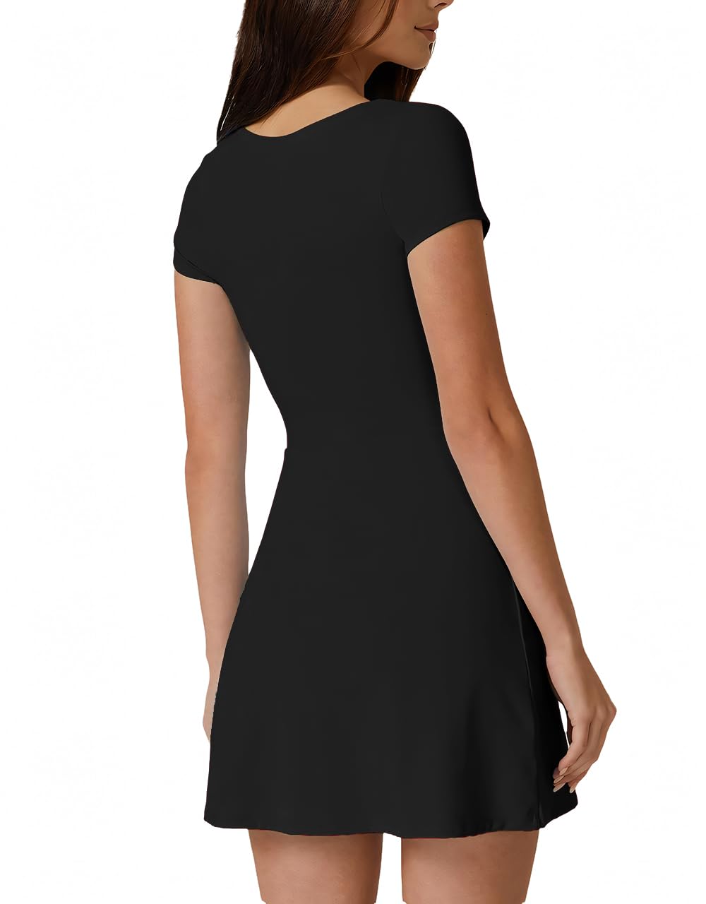 Vozobi Womens Slim Fit Bodysuit Bodycon Mini Dress Cocktails Skirt - 3