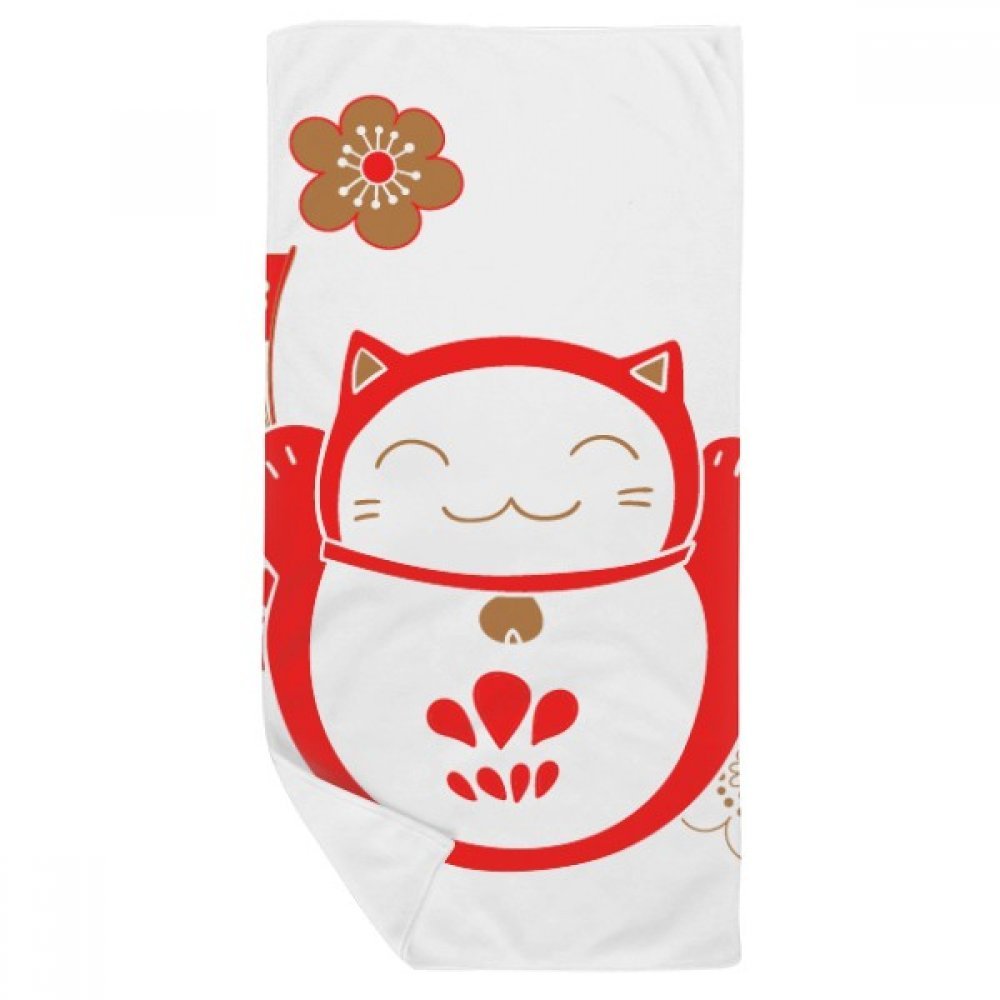 Débarbouillettes douces chat japonais multicolor serviette de bain