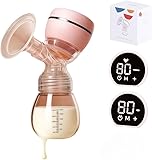 Bomba de Tirar Leite Materno Elétrica Automática Portátil Protetor de Mama de Silicone 22mm, 180ml, Mãos Livres, Livre de BPA com Tela LED manual, 2 Modos e 9 Níveis de Sucção, Baixo Ruído Premium Cores Variadas