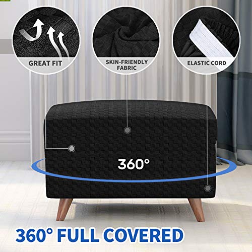 Funda para taburete de almacenamiento rectangular MAXIJIN protectora de muebles lavable pequeña 4