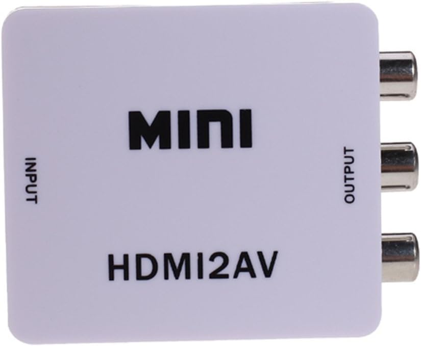 EZlink HDMI to RCA 1080P HDMI to AV 3RCA CVBs Composite Video Audio Converter Adapter Supporting PAL/NTSC with USB Charge Cable