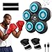 Music Boxing Machine,Smart Music Boxing Machine Wall Mounted with 9-Level Speed Adjustment,One Punch Boxing Machine with LED Light, Boxing Game with Bluetooth Music,with 2 Pairs of Boxing Gloves