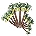 Yardenfun Green Toys Miniatures 12pcs Artificial Coconut Tree Mini Palm Tree Simulation Tree Green Sand Table Plastic Greenery Decor Mini Toys