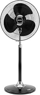 SPINKS High Speed 2400 RPM Mark-1 16 Inches 400 MM Bullet Fan Pedestal Fan with Adjustable Height X-Flow Technology Heavy Base 2KG 5 Year Manufactured Warranty with Door Step Service Black