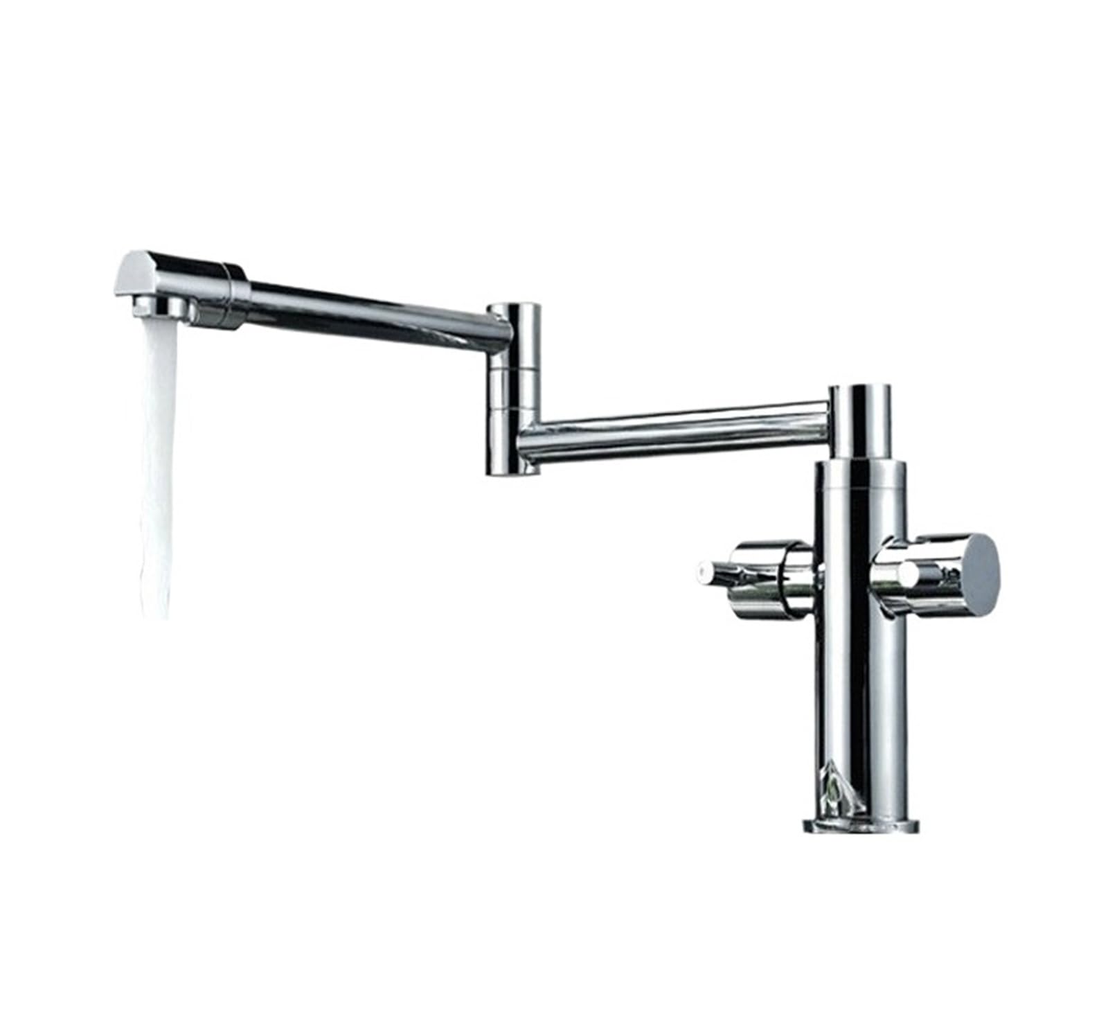 ZQFHSX Fold Kitchen Pot Filler Faucet Extension Hot and Cold Water Mixer Sink Tap DIY Renovation