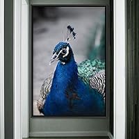 Framed Canvas Wall Art Single Bird Birds Expressive Farmhouse/Country Multicolor Photography Portrait Single - 16x24 inches
