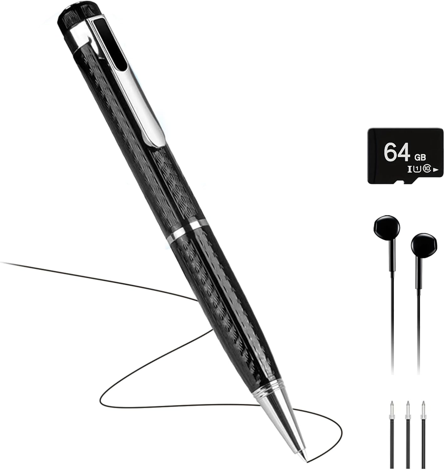 64GB Voice Recorder with Noise Cancellation – Clear Audio for Meetings, Lectures, Interviews | Portable Digital Recorder for Students & Professionals