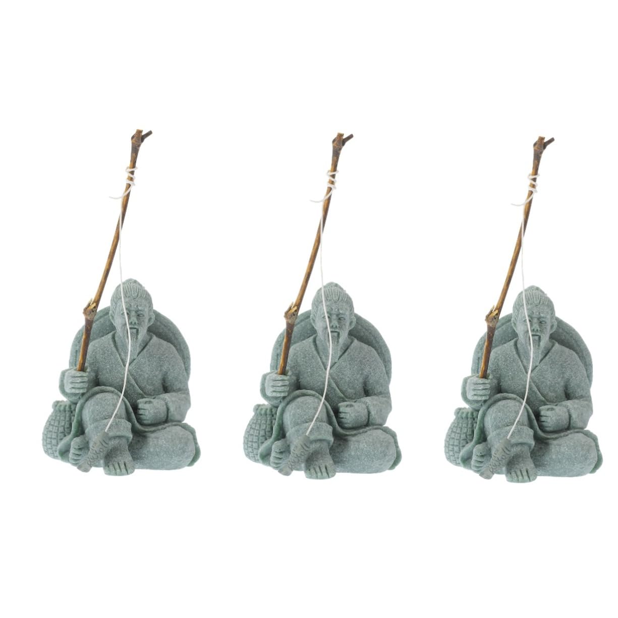 PRETYZOOM 3 Piezas Decorar Home decoración casa aquário - Escultura Aquarium decoración del Acuario Estatua Mini Adorno de Acuario Decorativo Micro Paisaje decoración Arenisca Verde