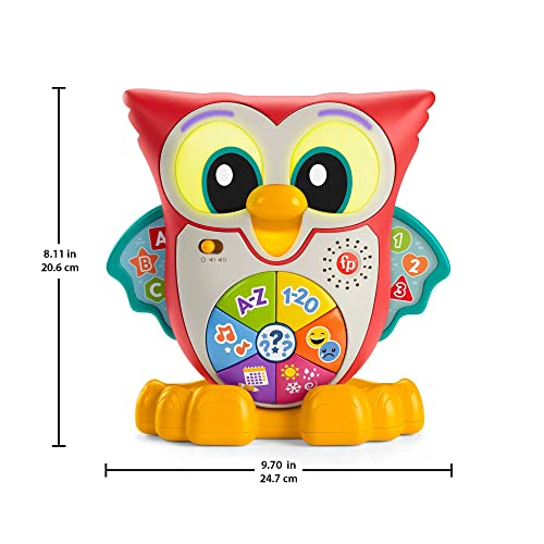Fisher-Price - BlinkiLinkis Schlaue Eule, Italianische Version, interaktives Lern-Spielzeug mit Musik, Lichtern, Melodien und Sätzen… – Ansicht 5