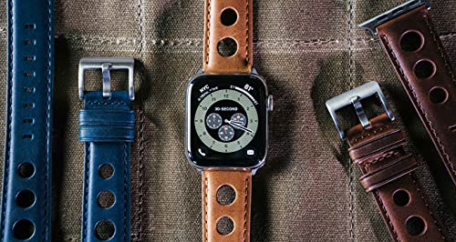 Image of BARTON WATCH BANDS - Horween Leather Watch Bands Compatible with Apple Watch Models - 1, 2, 3, 4, 5, 6, 7, 8, 9, 10, SE, Ultra & Ultra 2