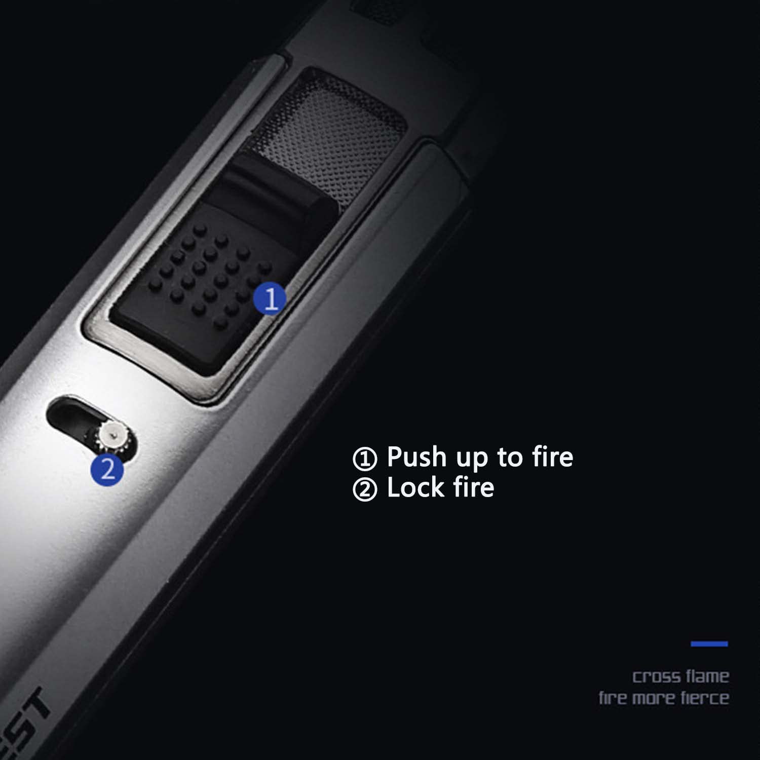 Lot de 4 Briquets Torche à Double Jet Au Butane Rechargeable avec Stylo à Flamme Continue à Fenêtre Visible, Excellents Cadeaux et Outils pour Hommes (sans Gaz)