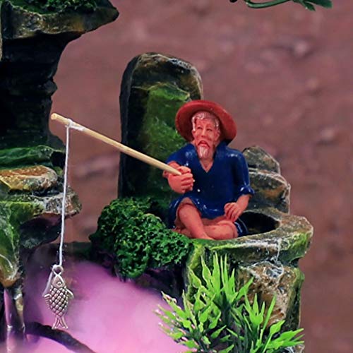 Desktop Fountain Indoor Simulation Resin Rockery Desktop Fountain Geomantic Meditatie Desktop Fountain 7.8x5.85x11.70” Vijverfonteinen (Color : A) - Image 5