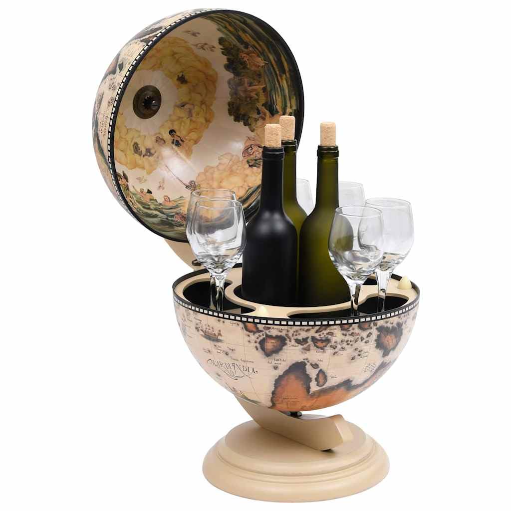 Mini bar portabottiglie in legno di eucalipto bianco con funzione bar girevole, spazio per vino, liquori e bicchieri, carrello da bar per soggiorno, sala da pranzo e feste
