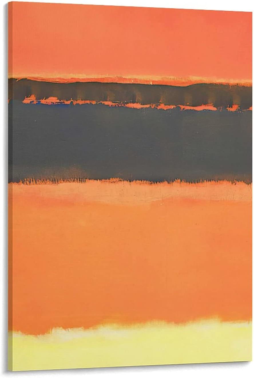 Mark Rothko Untitled Warm Color Home Decoration 1967 1955 Abstract Oil Painting Replica Art Poster Painting On Canvas Wall Art Poster Scroll Picture Print Living Room Walls Decor Home Posters 24x36inc